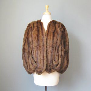 Fur Shrug / Vtg 50s / Classic Fur Stole